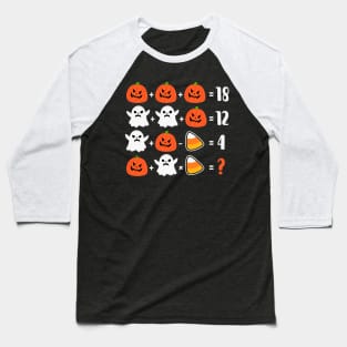 Math Teacher puzzle hallween Baseball T-Shirt